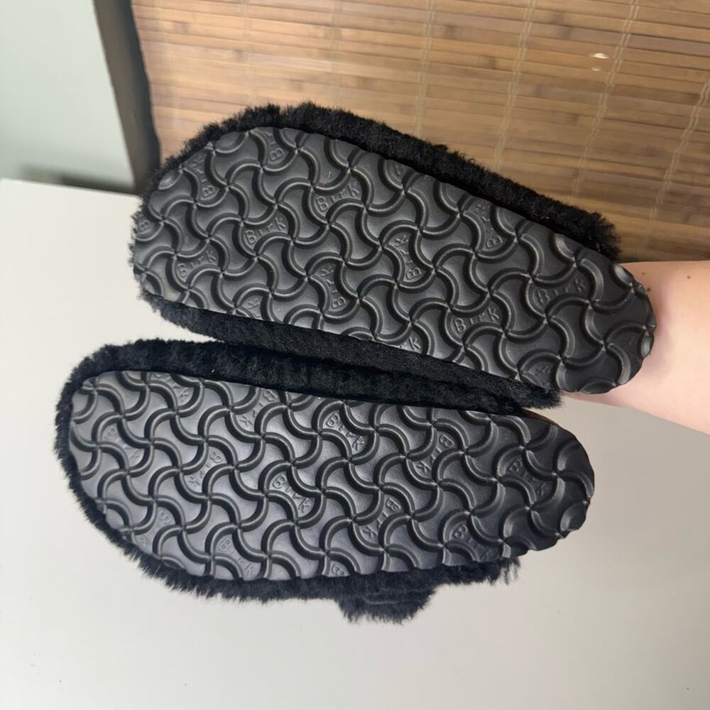 Birkenstock Boston Big Buckle Shearling Teddy Clog in Black 5 - Picture 8 of 8